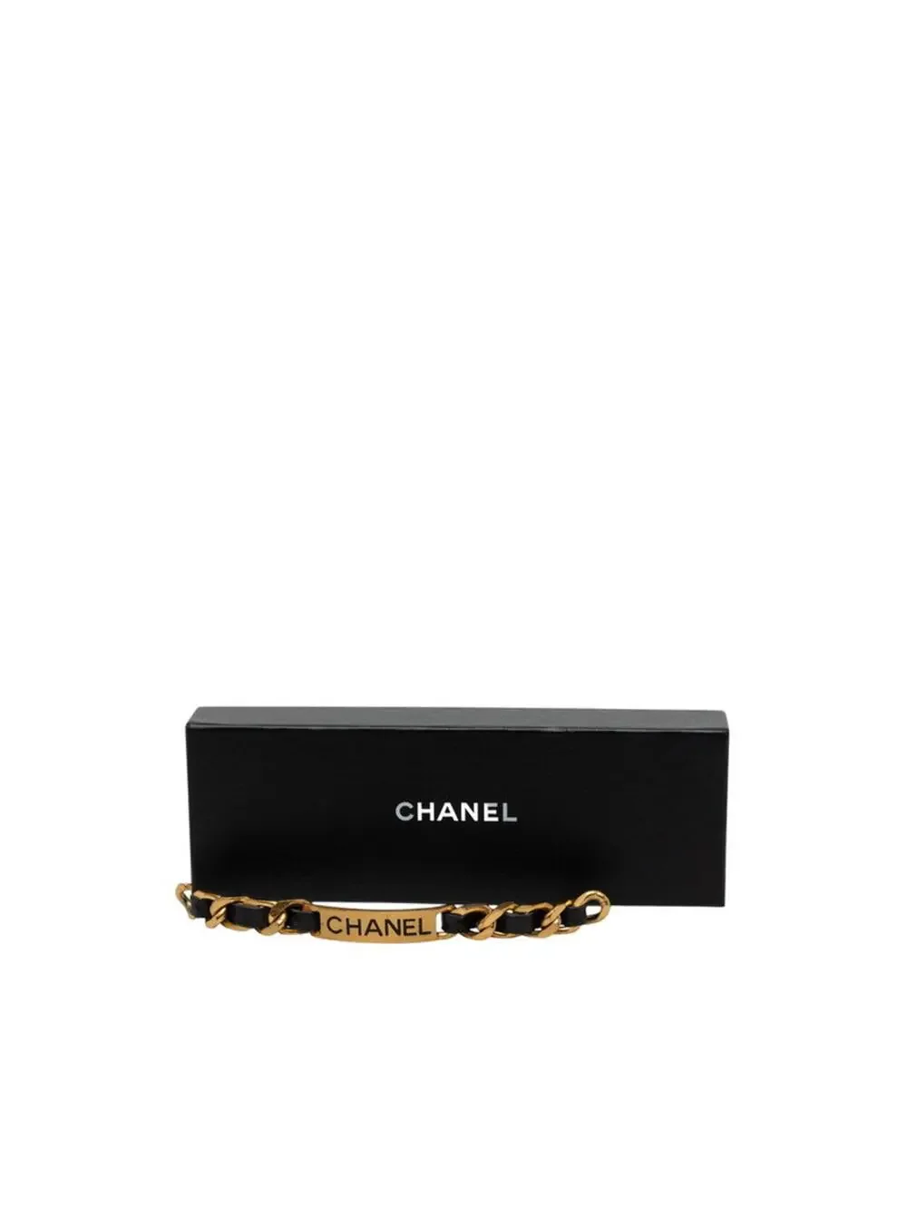 Chanel Vintage Bracelet Leather Black #343234C10B